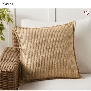 Pottery Barn Outdoor Pillows Natural Fiber Neutral Set of TWO